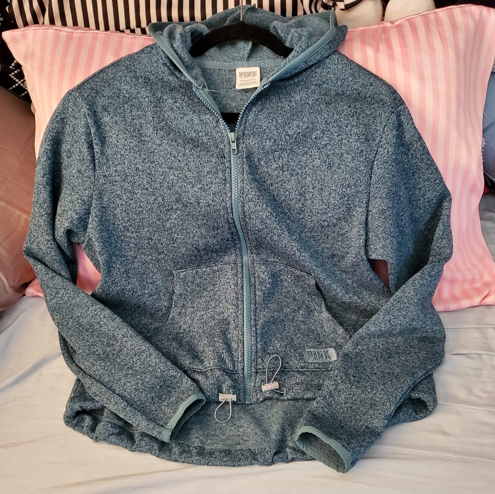Victoria Secret ZIP UP PULL TIE SWEATSHIRT - Picture 2 of 4